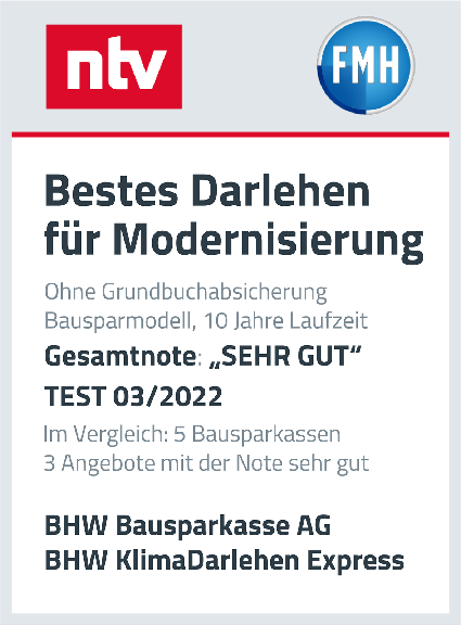 Siegel "Bestes Darlehen für Modernisierung"